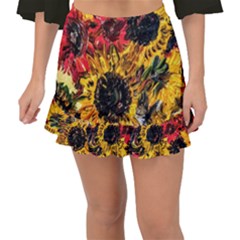 Sunflowers In A Scott House Fishtail Mini Chiffon Skirt by bestdesignintheworld