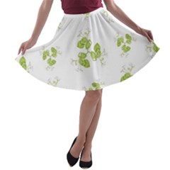 Photographic Floral Decorative Pattern A-line Skater Skirt by dflcprints