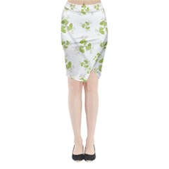 Photographic Floral Decorative Pattern Midi Wrap Pencil Skirt by dflcprints