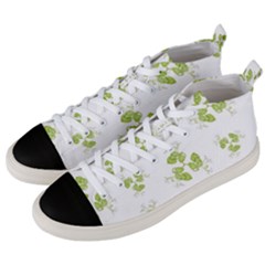 Photographic Floral Decorative Pattern Men s Mid-top Canvas Sneakers