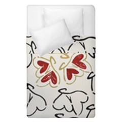 Loving Hearts Duvet Cover Double Side (single Size)