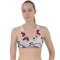 Loving Hearts Criss Cross Racerback Sports Bra by Art2City