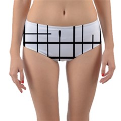 White Limits By Jandi Reversible Mid-waist Bikini Bottoms