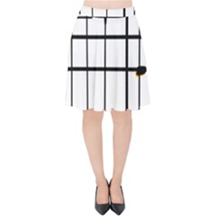 White Limits By Jandi Velvet High Waist Skirt