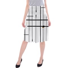 White Limits By Jandi Midi Beach Skirt by Art2City