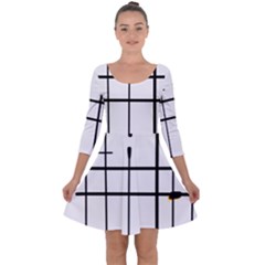 White Limits By Jandi Quarter Sleeve Skater Dress