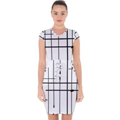 White Limits By Jandi Capsleeve Drawstring Dress 