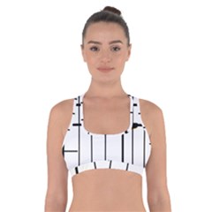 White Limits By Jandi Cross Back Sports Bra by Art2City