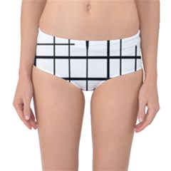 White Limits By Jandi Mid-waist Bikini Bottoms by Art2City