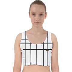 White Limits By Jandi Velvet Racer Back Crop Top