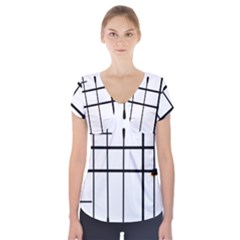 White Limits By Jandi Short Sleeve Front Detail Top by Art2City