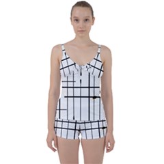 White Limits By Jandi Tie Front Two Piece Tankini by Art2City