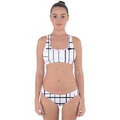 White Limits By Jandi Cross Back Hipster Bikini Set by Art2City