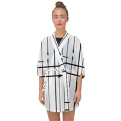 White Limits By Jandi Half Sleeve Chiffon Kimono