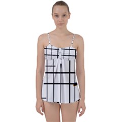 White Limits By Jandi Babydoll Tankini Set by Art2City