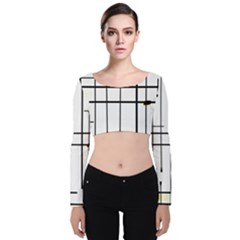 White Limits By Jandi Velvet Crop Top