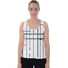 White Limits By Jandi Velvet Tank Top