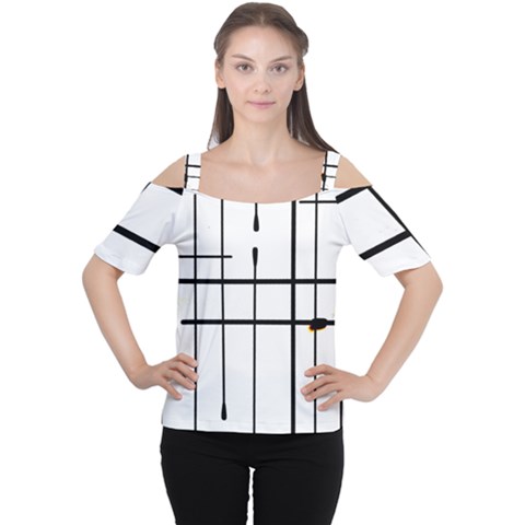 White Limits By Jandi Cutout Shoulder Tee by Art2City