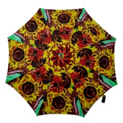 Sunflowers In Elizabeth House Hook Handle Umbrellas (large) by bestdesignintheworld