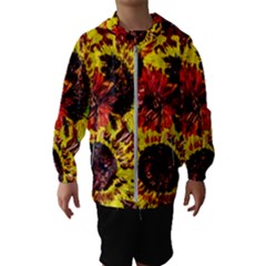 Sunflowers In Elizabeth House Hooded Wind Breaker (kids) by bestdesignintheworld