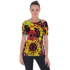 Sunflowers In Elizabeth House Short Sleeve Top by bestdesignintheworld