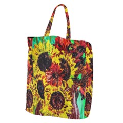 Sunflowers In Elizabeth House Giant Grocery Zipper Tote by bestdesignintheworld