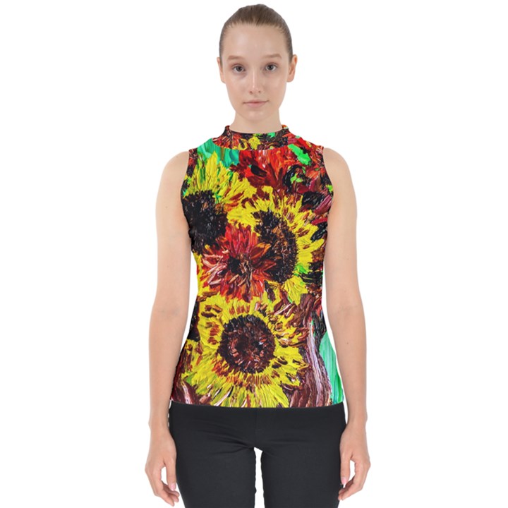 Sunflowers In Elizabeth House Shell Top