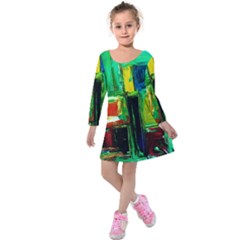 Marakesh 5 Kids  Long Sleeve Velvet Dress by bestdesignintheworld