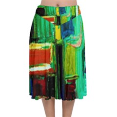 Marakesh 5 Velvet Flared Midi Skirt