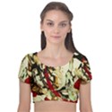 11050755 425516717609319 5580692376697600869 O ireland-1 Velvet Short Sleeve Crop Top  View1