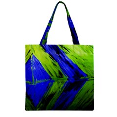 Point Of Equilibrium 7 Zipper Grocery Tote Bag by bestdesignintheworld