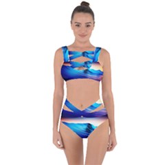 Rolling Waves Bandaged Up Bikini Set  by Sapixe