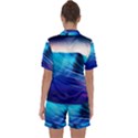 Rolling Waves Satin Short Sleeve Pyjamas Set View2