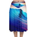 Rolling Waves Velvet Flared Midi Skirt View1