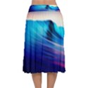 Rolling Waves Velvet Flared Midi Skirt View2