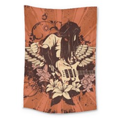 Rock Music Moves Me Large Tapestry by Sapixe