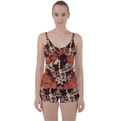 Rock Music Moves Me Tie Front Two Piece Tankini by Sapixe