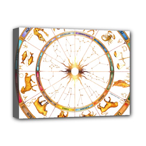 Zodiac  Institute Of Vedic Astrology Deluxe Canvas 16  X 12   by Sapixe