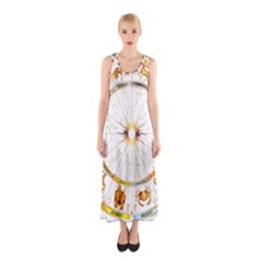 Zodiac  Institute Of Vedic Astrology Sleeveless Maxi Dress by Sapixe