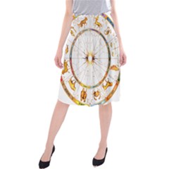 Zodiac  Institute Of Vedic Astrology Midi Beach Skirt by Sapixe