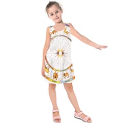 Zodiac  Institute Of Vedic Astrology Kids  Sleeveless Dress by Sapixe