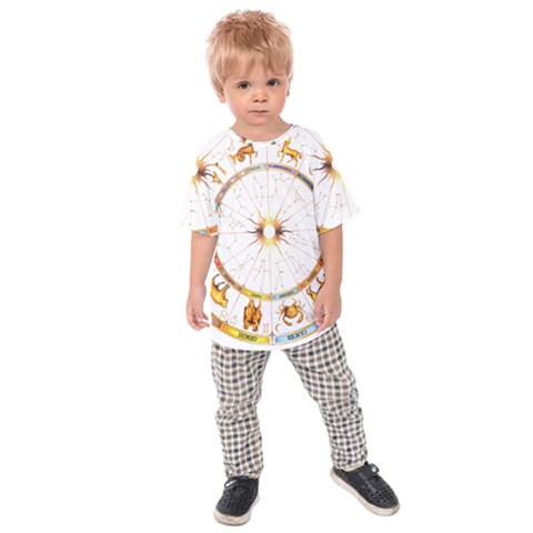 Zodiac  Institute Of Vedic Astrology Kids Raglan Tee by Sapixe