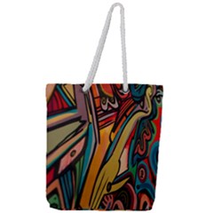 Vivid Colours Full Print Rope Handle Tote (large)