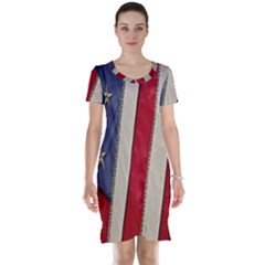 Usa Flag Short Sleeve Nightdress by Sapixe