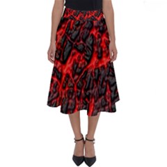 Volcanic Textures Perfect Length Midi Skirt by Sapixe