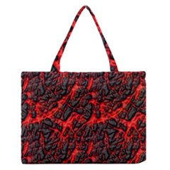 Volcanic Textures Zipper Medium Tote Bag by Sapixe