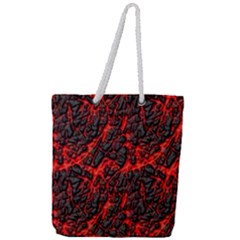 Volcanic Textures Full Print Rope Handle Tote (large) by Sapixe