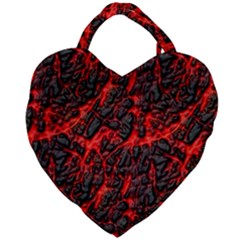 Volcanic Textures Giant Heart Shaped Tote by Sapixe