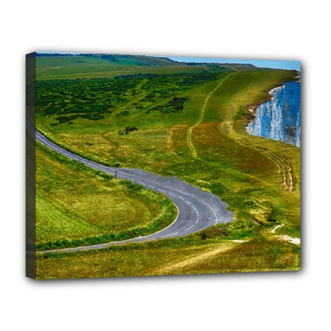 Cliff Coast Road Landscape Travel Canvas 14  X 11 