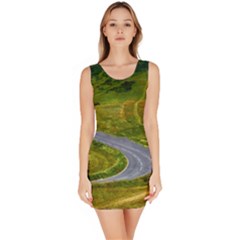 Cliff Coast Road Landscape Travel Bodycon Dress by Sapixe